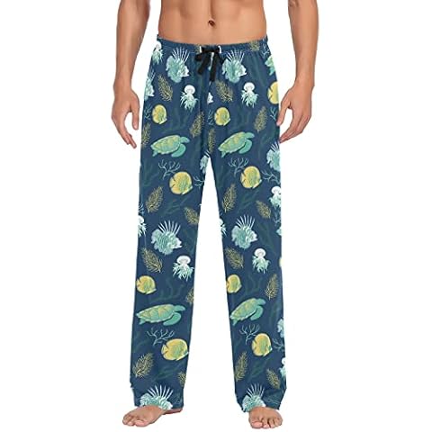 Cute Ocean Sea Otter Pajama Pants for Men Cover