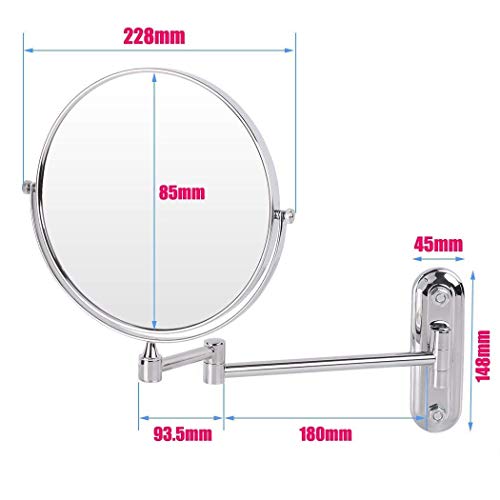 Miroir de maquillage mural extensible pour ne plus rater son rasage de près