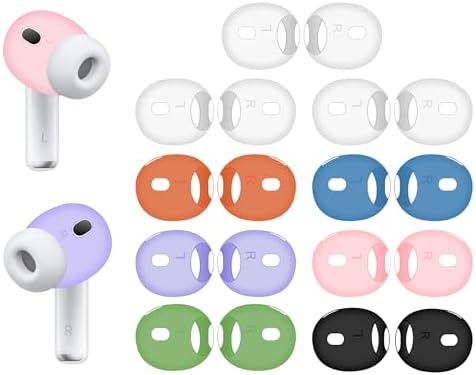 A-Focus [9 Pairs] for AirPods Pro 3 Ear Tips Skin, [ Fit in Case ] Replacement Ultra Thin Soft Slim Silicone Add Grip Tips Anti Slip/Scratch Eartips Earbuds Cover Accessories for New AirPod Pro 3rd image 4