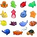UMBWORLD Preschool Bath Toys Rubber Floating Squeaky Baby Wash Shower Toy for Toddlers Kids Party Decoration15 Pcs (Sea Animal)