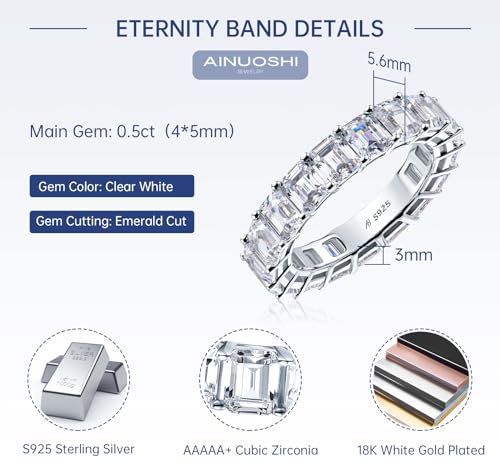 AINUOSHI Eternity Ring for Women