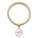 DIYthinker Damen Rosa Schmetterlings-Drachen Goldene Armband Laufende Anhänger Schmuck-Kette