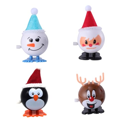 Abaodam 1 Set Christmas Wind Up Snowman Penguin Elk and Reindeer Design for Clockwork for Holiday Fun and Present Giving