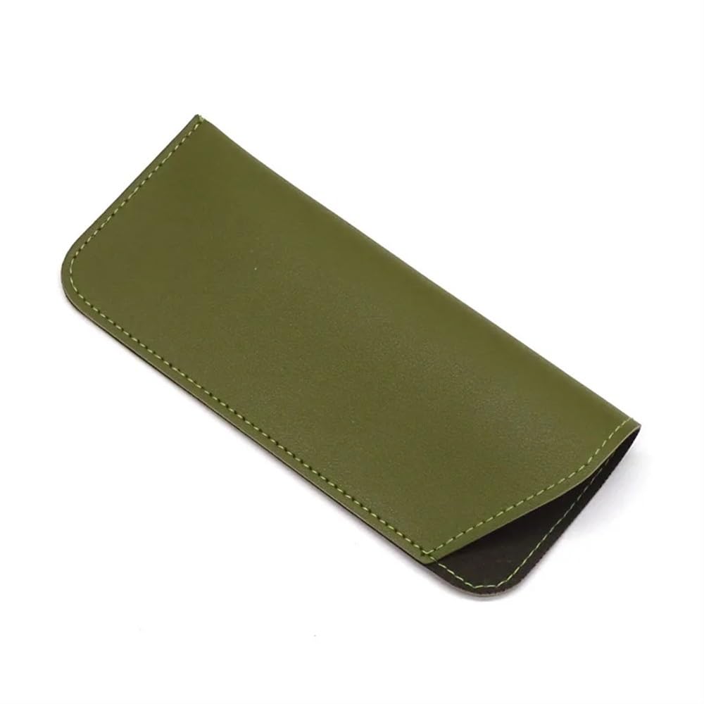 2/4/6 custodie protettive in pelle PU per occhiali da sole, occhiali da lettura, custodia protettiva per occhiali (verde, 6 pezzi), Verde, Taglia unica