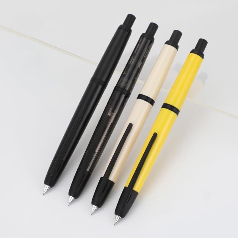 Image of I JINHAO 20 I CAPLESS I PRESS FOUNTAIN PEN I MATT BLACK I RETRACTABLE I FINE POINT I BLACK TRIMS I ABS PLASTIC BODY I WITH INK CONVERTER I WITH ORIGINAL JINHAO BOX PACKAGING I