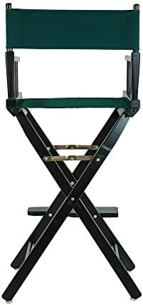 Casual Home 30" Director's Chair Black Frame-with Hunter Green Canvas, Bar Height