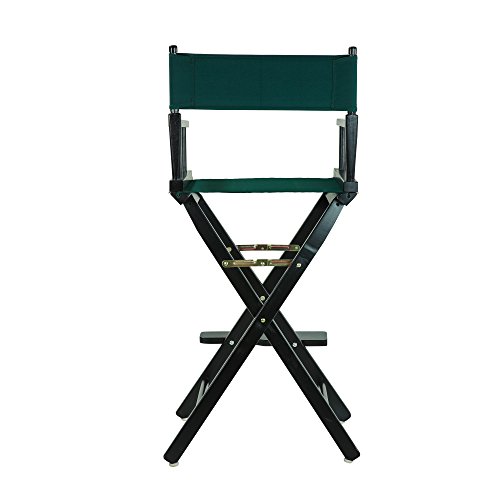 Casual Home 30" Director's Chair Black Frame-with Hunter Green Canvas, Bar Height