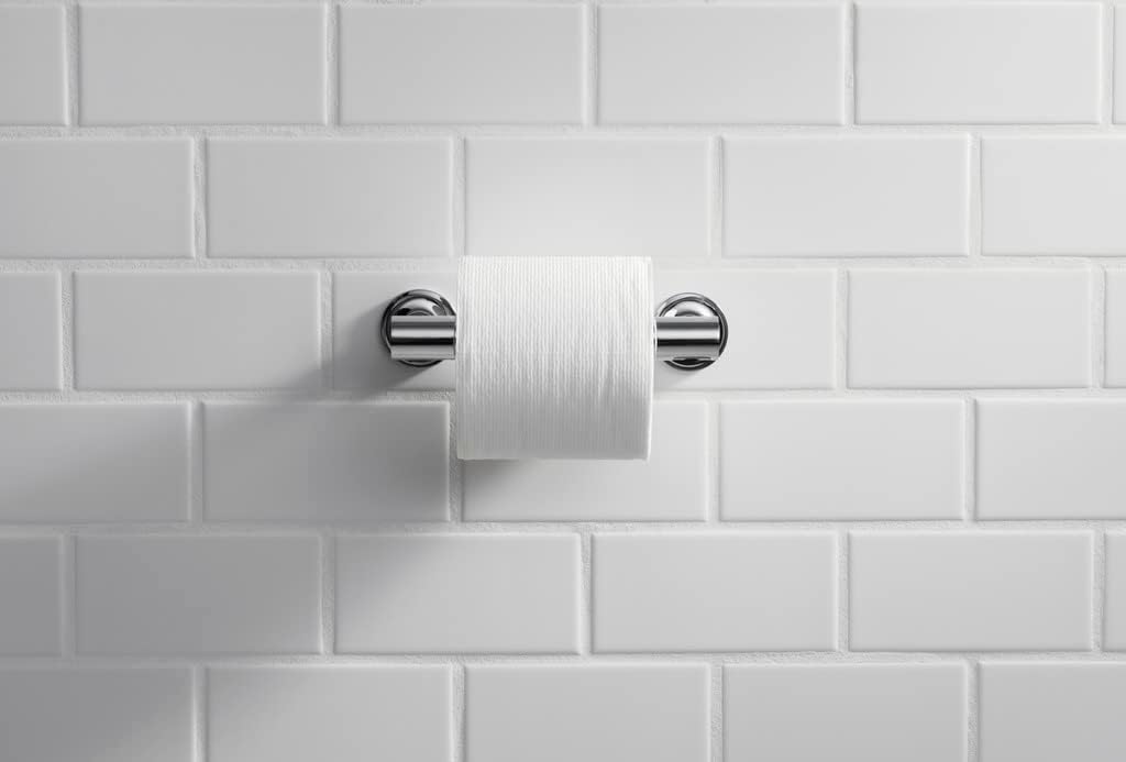 KOHLER 14377-2MB Purist® Pivoting Toilet Paper Holder, Vibrant Brushed Moderne Brass