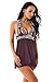 Women's Sexy Halter Babydoll Lingerie(S,Purple)