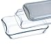Simax Exclusive Clear Rectangular Glass Roaster | Includes Glass and Plastic Lid, Heat, Cold and Shock Proof, Made in Europe, 2.6 Quart