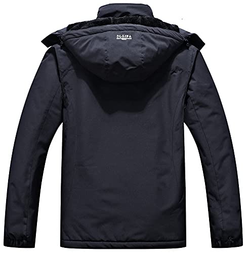 Dlgjpa Men's Mountain Waterproof Ski Jacket Hooded Windbreakers Windproof Raincoat Winter Warm Snow Coat #TOP1