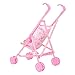homese Bebé bebé cochecito de la muñeca cochecito plegable con muñeca para 12 pulgadas muñeca mini cochecito juguetes regalo rosa