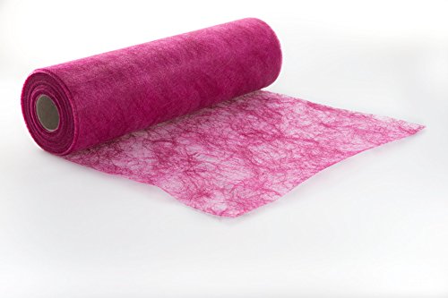 Unbekannt 25 m x 30 cm Poils sizo® Chemin de Table en Non-tissé Fuchsia Rose pour Mariage