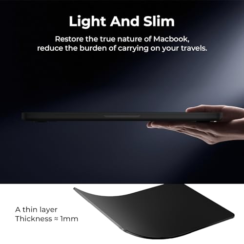 Image of BlueSwan Case compatible with Macbook Pro 16 inch M4 A3403 A3186 M3 A2991 M2 A2780 M1 A2485 Pro /Max, Released in 2021-2024, Matte Anti-fingerprint PP Protective Cover Shell, Frosted Dark Black