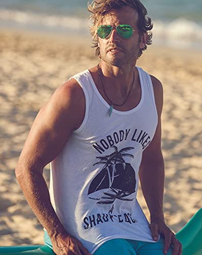 Tee sans manches homme Shady Beach gris clair chiné en taille M - 7