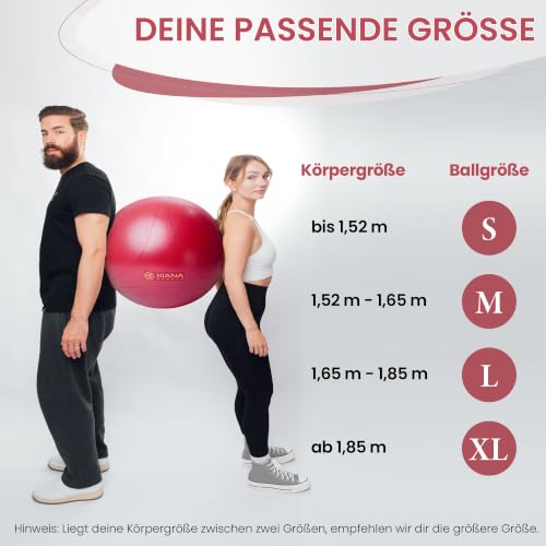 KIANA SPORTS Gymnastikball & Sitzball – Yoga Ball für Fitness & Büro – Ansicht 5