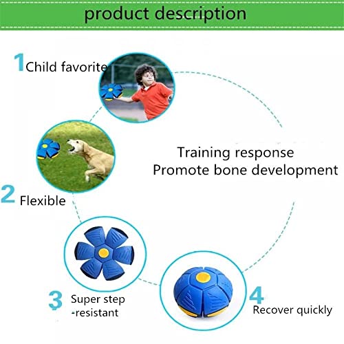 Insvotu Flying Saucer Ball For Dogs,Pet Toys Dog Toys Strange Magic Flying Saucer Ball Magic Decompression Deformation Foot Stomp Light-Emitting Venting Stomp Ball For Dogs Adult Cats #TOP2