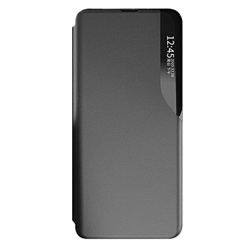 Capa protetora anti-arranhões com suporte para Samsung Galaxy A72 5G, capa flip fina de couro transp