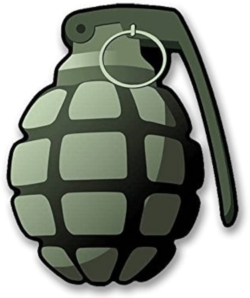 Amazon.com: Magnet Green Hand Grenade Shaped Magnetic Sticker
