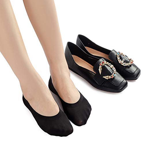 Image of Womens No Show Thin Socks Cotton Nylon Low Cut Liner Non Slip hidden Invisible Socks for Flats Sneaker 4 /6 pack