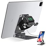 Tablet Stand, Double Foldable Pad Stand, Abjustable Stand SmartPhone Holder Nintendo Switch Mounts Brackets for Apple Wacth Charger Phone/Tablet/Iwatch Stand 3-in-1
