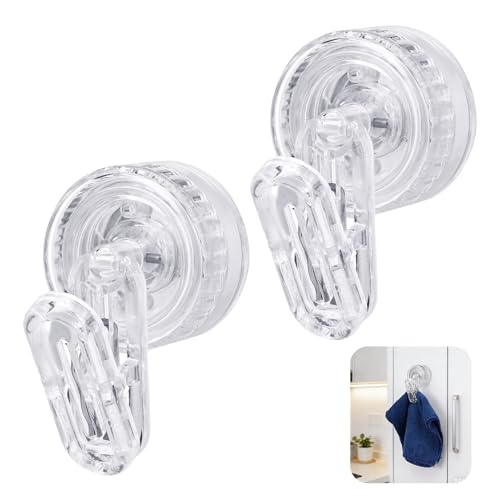 Sinbana 2pcs Dish Washing Gloves Clips Plastic Transparent Rotating Storage Holder Clip Clear Clamp with Suction Cup Practical Kitchen Hooks Suitable for Work Hanging Dish Gloves Towels Dishcloths