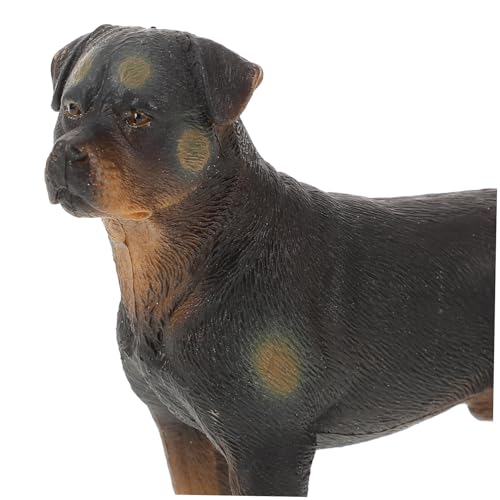 ROMISBABA Rottweiler Spielfigur Aus Kunststoff Realistisches Simulationshundemodell Für Kinder Zimmerdeko Lernspielzeug 3.5 Zoll Detailgetreu Sicher