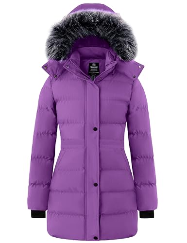 wantdo Women's Recycled Winter Coats Quilted Winter Jacket Warm Puffer Jacket Padded Parka