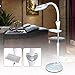 LED Floor Magnifying Lamp, 16X Light Adjustable Angle Height Lighted Magnifier with Tools Tray Estheticians Magnifying Lamp for Salons Dentist (No Wheels)