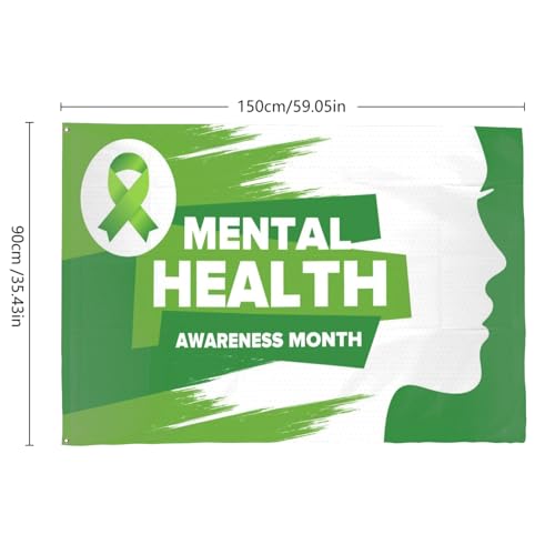 Carlorm Mental Health Awareness Month In May Flags 3x5 Outdoor Happy Tapestry Indoor Outdoor Decoration For Garden 3x5 Ft, Retirement Gifts For Women