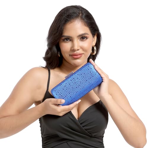 Elegant Women Crystal Clutch Evening Bags Wedding Cocktail Box Handbag Purse - Image 3