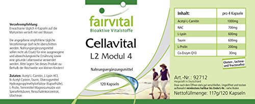 Cellavital - HOOG GEDOSEERD - 120 capsules - antioxidanten complex met acetyl-L-carnitine, taurine, Q10 en meer - Image 3