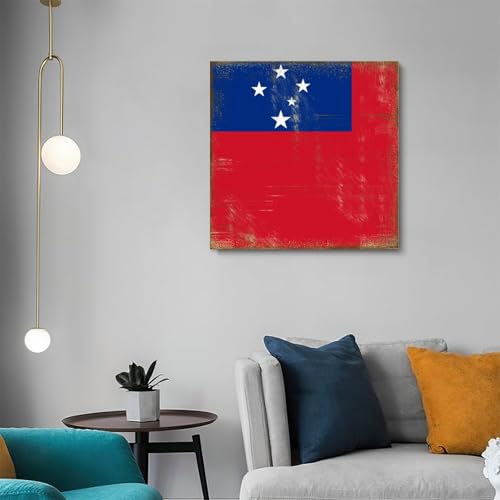 Lienzo de Samoa vintage de 20x20 para decorar un dormitorio acogedor 5