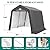 GARTOO 8' x 8' Outdoor Storage Shelter Shed- Heavy Duty Storage Tent with Roll-up Ventilated Windows, Portable Garage Zipper Storage shed for Bike, ATV, Motorcycle Shelter, Gray