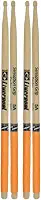 Kit duas Baquetas Liverpool Sensation Grip 5A Madeira Laranja