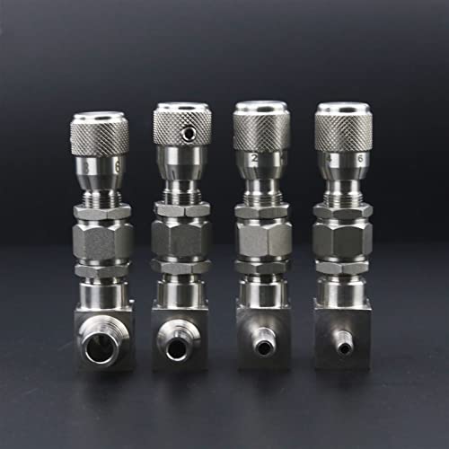 Tuyau barb 304 acier inoxydable aiguille vanne régulateur de débit 10mm