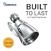 HammerHead Showers® Solid Metal 2 Inch High Pressure Shower Heads - CHROME – 2.5 GPM Shower Heads High Pressure - High Flow Shower Head with ADJUSTABLE SPRAY PATTERN - Fixed Shower Head