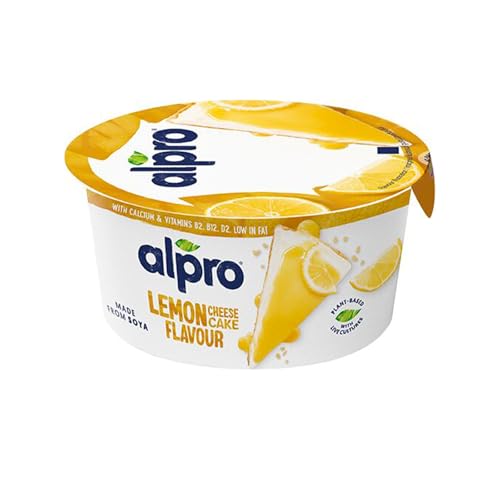 Alpro Lemon Cheescake, Dessert al gusto di Cheesecake al Limone 100% Vegetale, Naturalmente Senza Lattosio - 1 Confezione da 135 g