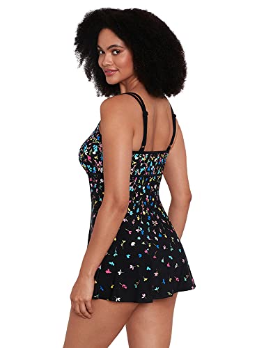 Longitude Women's Swimwear Empire Princess Seam Soft Cup Long Torso Swimdress3