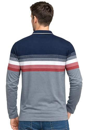Image of SANE ORIGINALS Full Sleeves Textured Polo Tshirt for Men with Pocket || Long Sleeves Collar and Pocket T-Shirt for Men