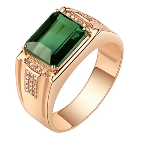 Bague émeraude rectangle argent anti ternissement pour peau sensible