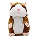 Decanyue Drôle Parlant Hamster Peluche Peluche poupée Son Marche Parlant Enregistrement répéter éducatif Voix changeant Jouets Marron