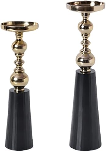 Haibing Portavelas juego de 2 portavelas de estilo europeo para cenas familiares y restaurantes para decoración de centros de mesa