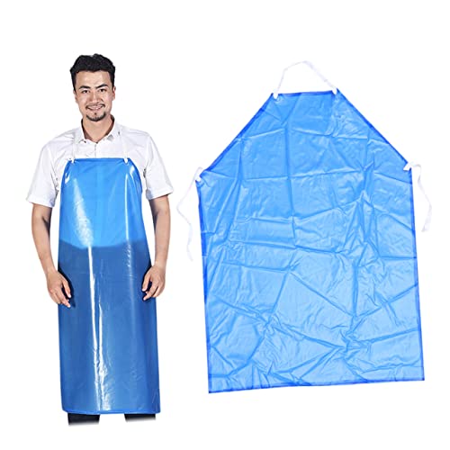 COLLBATH 2pcs Industrial Apron Pvc Kitchen Apron Sleeveless Apron Work Apron Kitchen Working Apron Gardening Apron Neck Apron Waterproof Apron Office Working Apron Pvc Apron Blue