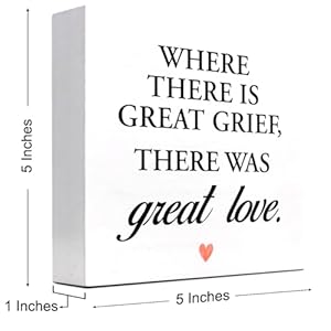 Memorial Wood Block Sign - Sympathy Gift for Loss of Loved One, In Memory of Loved One, Condolence Bereavement Gift for Home Desk Shelf Decor Memorial Wood Block Sign Sympathy Gift for Loss of Loved One In Memory of Loved One Condolence Bereavement Gift for Home Desk Shelf Decor