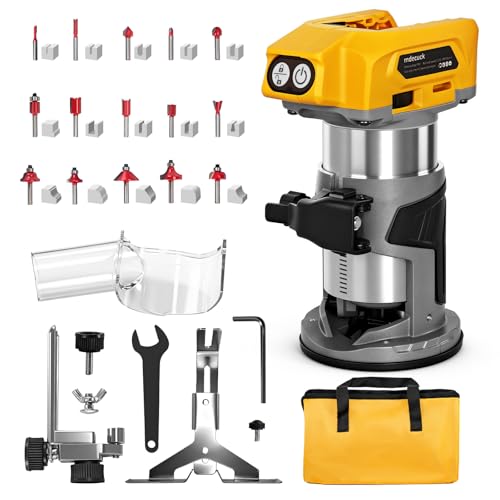 Brushless Router compatible with Dewalt 20V MAX Battery (No Battery),