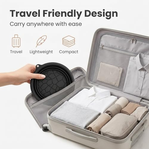 Image of Silicone Face Ice Bath Bowl with Built-in Ice Tray | Collapsible Facial Ice Bowl | Portable Face Ice Bath Mold for Skin Care & Home Spa Use