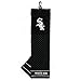 Team Golf MLB Chicago White Sox Embroidered Golf Towel, Checkered Scrubber Design, Embroidered Logo,Black