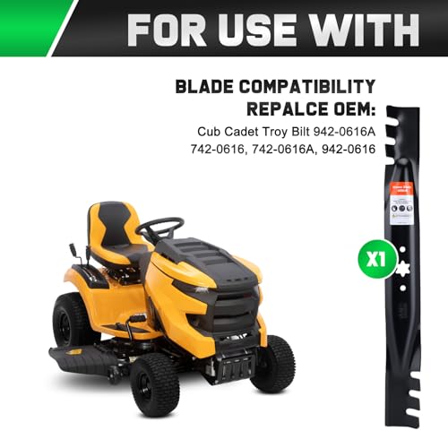 Image of Grasscool 942-0616A 6 Star Mulching Blades for Cub Cadet 42 inch Mower Ultima ZT1-42 XT1-42 LT42 Troy Bilt Bronco Pony 42 inch Zero Turn Riding Replace 742-0616A