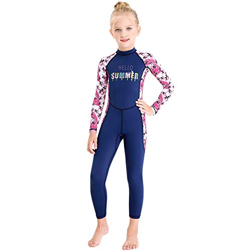 Image of Full Body Kids Swimsuit One Piece Rash Guard Long Sleeve Wetsuit Skin for Girls Boys